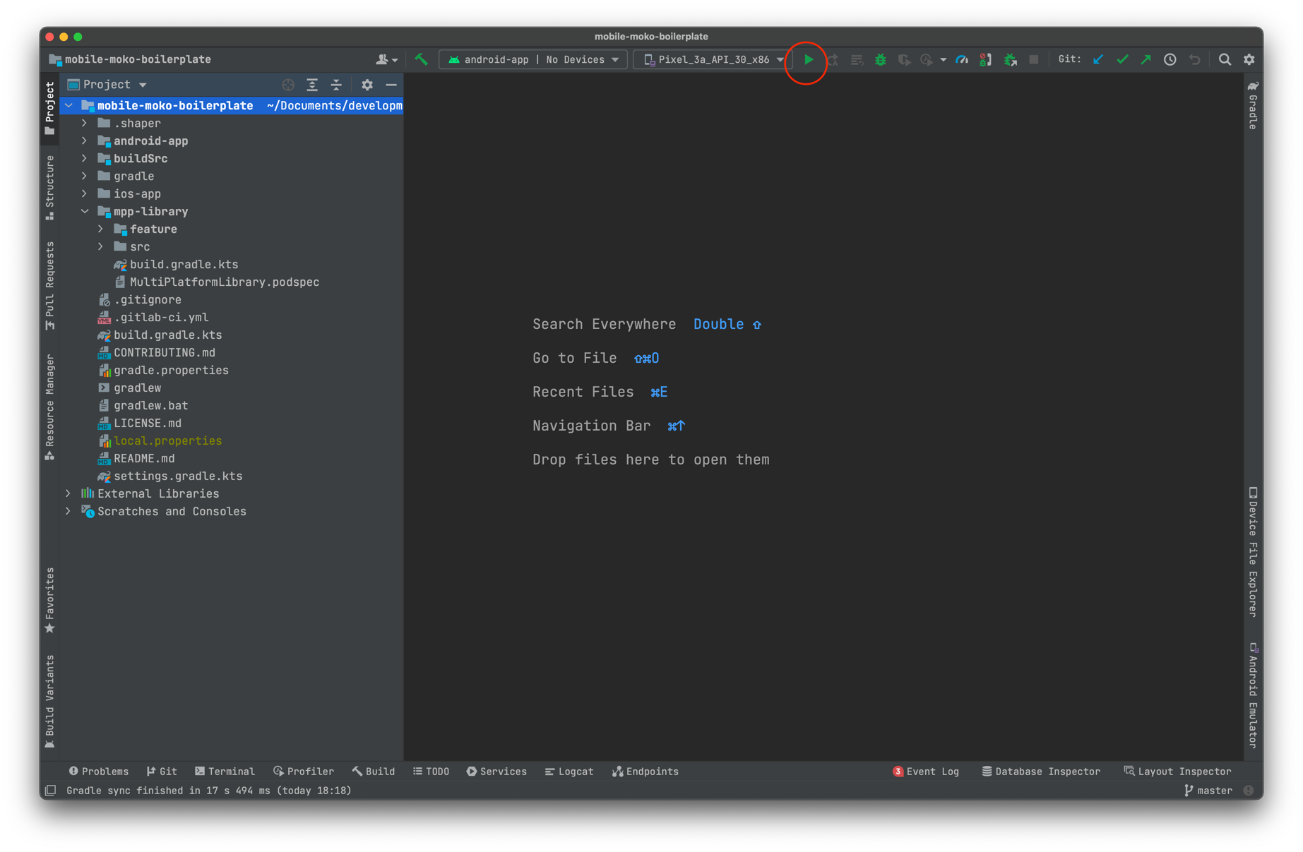 android studio run