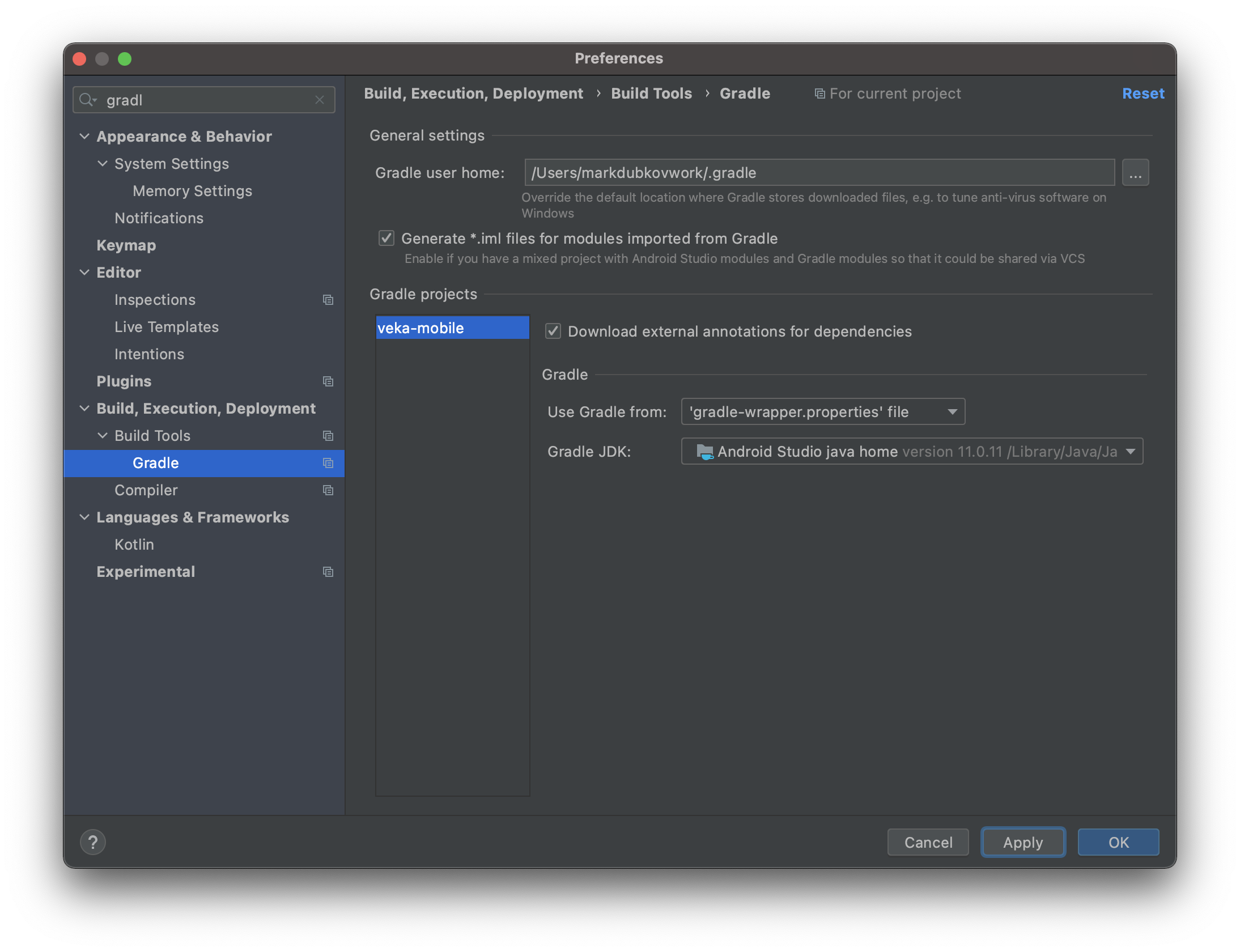 Gradle Android Studio. Gradle settings. Import Android Studio settings from. JDK INTELLIJ idea.