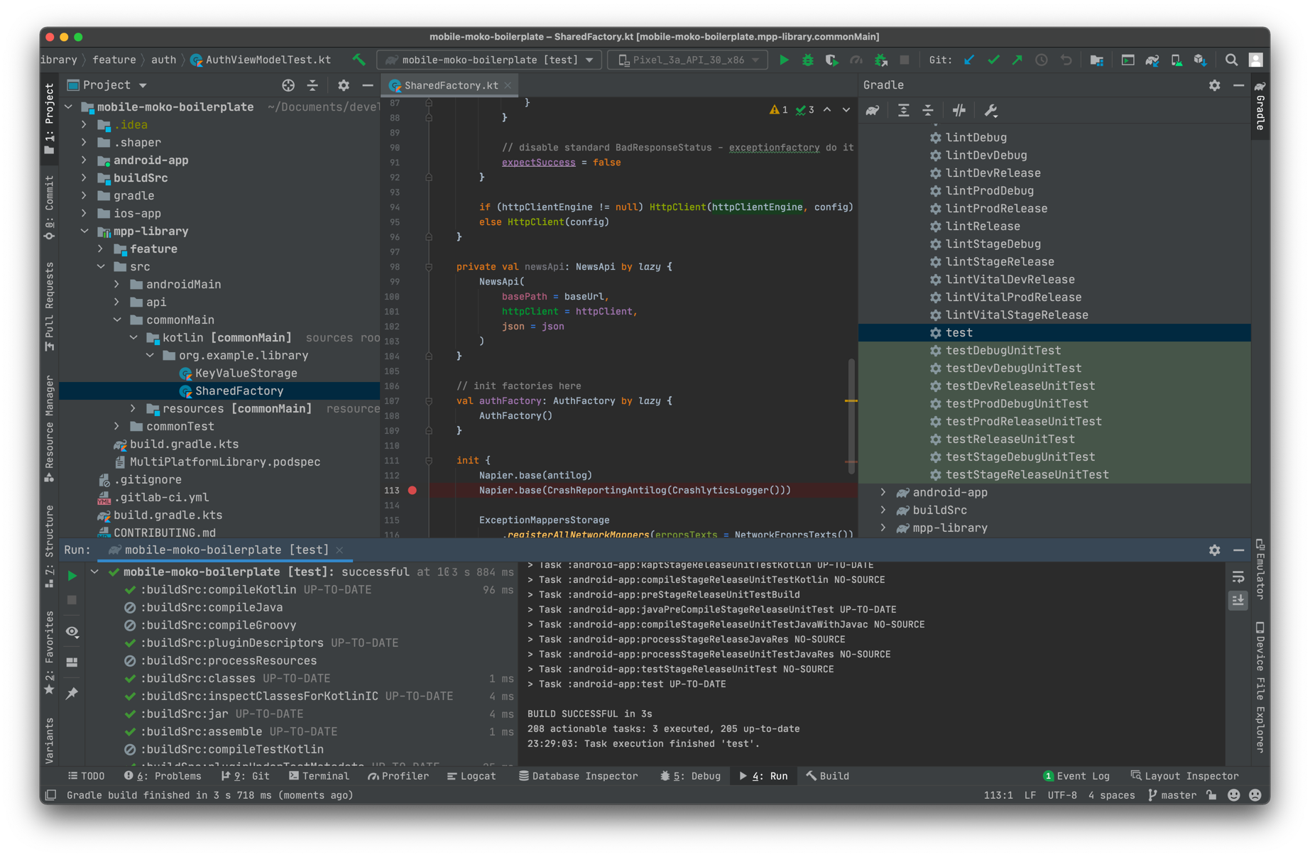 android studio test task